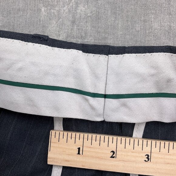 Macys Design Studio Suit Men 44 35Wx28L Gray Stripe Classic‎ Career Wool USA - Picture 16 of 16